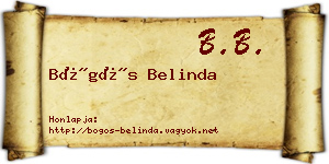 Bögös Belinda névjegykártya